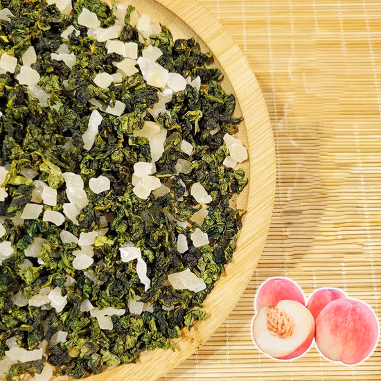 Tè Oolong alla pesca bianca all'ingrosso Tè Oolong alla pesca in foglie sfuse Tè dal sapore di miscela di frutta e fiori